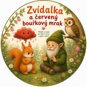 Zvídalka a červený bouřkový mrak